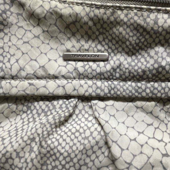 Travelon Cream Snakeskin Crossbody Bag - Picture 4 of 8